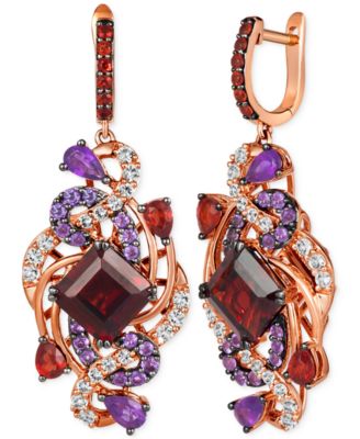 Le Vian - Multi-Gemstone Cluster Drop Earrings (9 ct. t.w.) in 14k Rose Gold
