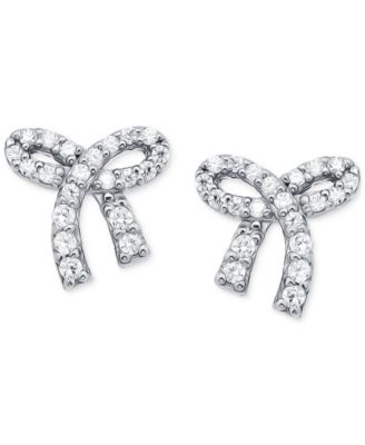 Giani Bernini - Cubic Zirconia Bow Stud Earrings in 18k Gold-Plated Sterling Silver