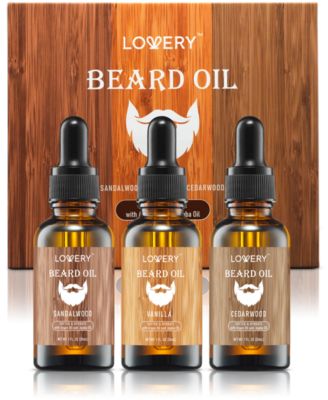 Lovery - Men's 3-Pc. Nourishing & Moisturizing Beard Oil Gift Set