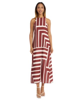 Donna Morgan - Women's Striped Sleeveless Maxi Dress