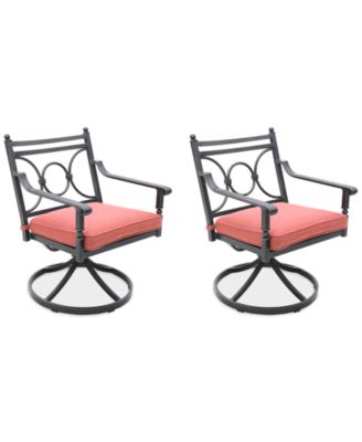 Agio - Wythburn Mix and Match Scroll Outdoor Swivel Chairs, Set of 2