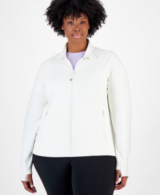 ID Ideology - Plus Size Soft Flex Solid Full-Zip Jacket
