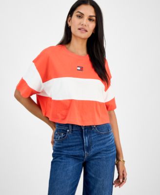 Tommy Jeans - Women's Colorblock Cotton Crop T-Shirt