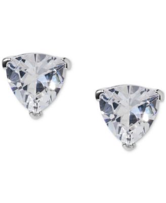 Eliot Danori - Silver-Tone Cubic Zirconia Stud Earrings