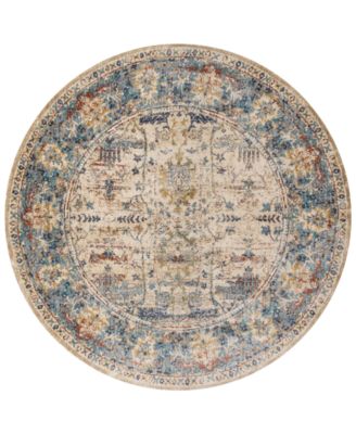 Loloi - Anastasia AF-07 Sand/Light Blue 5'3" Round Rug