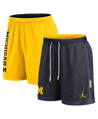 Jordan - Men's Navy/Maize Michigan Wolverines Courtside Standard Issue Dri-FIT Reversible Shorts