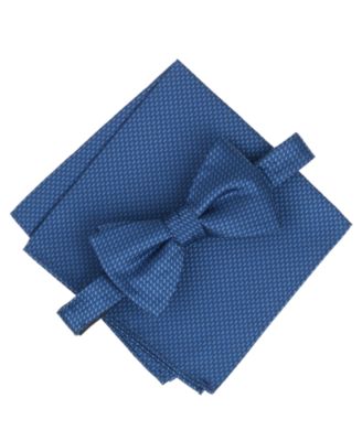 Alfani - Men's 2-Piece Marc Solid Bow Tie and Pocket Square Set