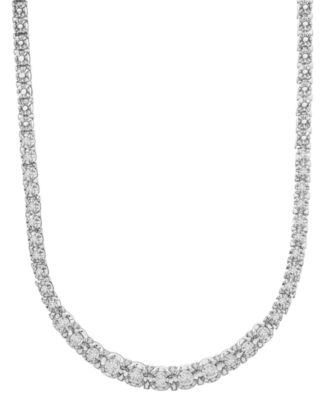 Wrapped in Love - Diamond Graduated 20" Statement Necklace (1/2 ct. t.w.) in Sterling Silver