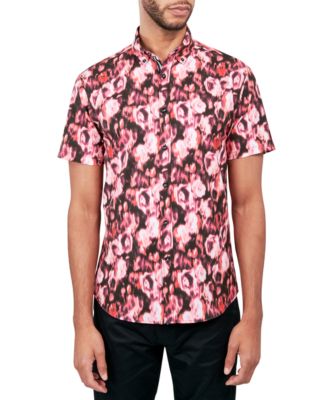 Society of Threads - Men's Non-Iron Performance Stretch Floral Button-Down Shirt