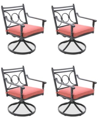 Agio - Wythburn Mix and Match Scroll Outdoor Swivel Chairs, Set of 4