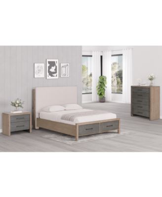 Furniture - Portmore 3pc Queen Storage Set (Upholstered Bed, Chest & 2-Drawer Nightstand), Created for Macy's