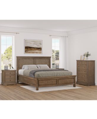 Furniture - Alverton 3 Pc. King Cane Set (Bed, Chest & 3-Drawer Nightstand)