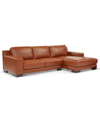 Furniture - Darrium 2-Pc. Leather Sofa with Chaise