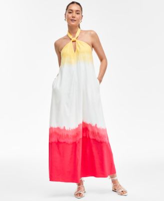 I.N.C. International Concepts - Women's Dip-Dyed Linen-Blend Maxi Dress, Exclusively at Macy's