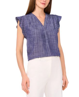 Vince Camuto - Women's Flutter-Sleeve Blouse