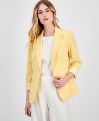 Tahari ASL - Women's Peak-Lapel Roll-Tab Button-Front Jacket