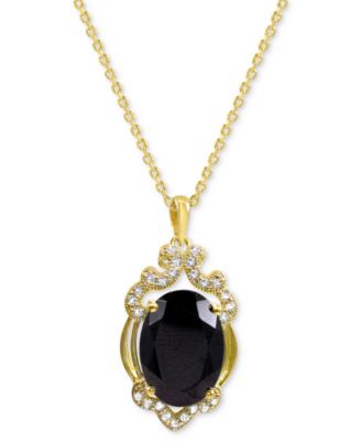 Macy's - Rhodolite Garnet Flower 18" Pendant Necklace (3-3/4 ct. t.w.) in 14k Gold-Plated Sterling Silver