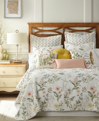 Levtex - Viviana Flower Embroidered Decorative Pillow, 18" X 18"