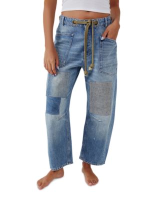 Free People - Women's Moxie Cotton Low-Slung Barrel Jeans