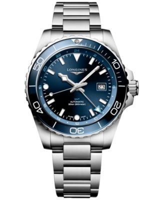 Longines - Men's Swiss Automatic Hydroconquest GMT Stainless Steel Bracelet Watch 43mm