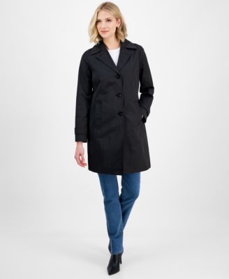 Michael Kors - Women's Notched Collar Button-Front Coat, Exclusively at Macy's