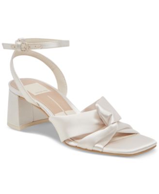 Dolce Vita - Women's Brenna Satin Twist Two-Piece Block-Heel Sandals