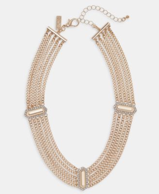 I.N.C. International Concepts - Pav&eacute; Multi-Chain Statement Necklace, 17" + 3" extender