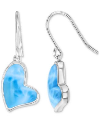 Macy's - Heart Shape Opal (4.5 ct. t.w.) Earrings in Sterling Silver
