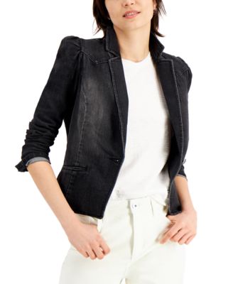 I.N.C. International Concepts - Puff-Sleeve Denim Blazer