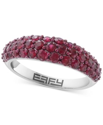EFFY Collection - Ruby Cluster Dome Ring (1-3/4 ct. t.w.) in Sterling Silver (Also available in Pink Sapphire & Sapphire)