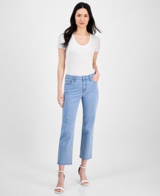 Anne Klein - Women's Slim Straight-Leg Ankle Jeans