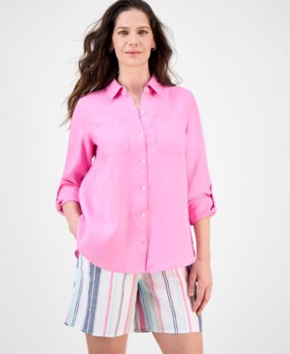 Charter Club - Linen Button-Front Shirt