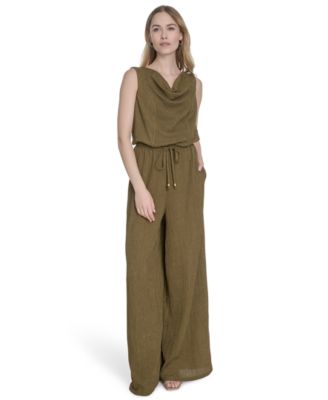 Vince Camuto - Women's Textured Knit Cowlneck Jumpsuit