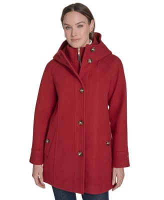 Tommy Hilfiger - Women's Hooded Button-Front Coat