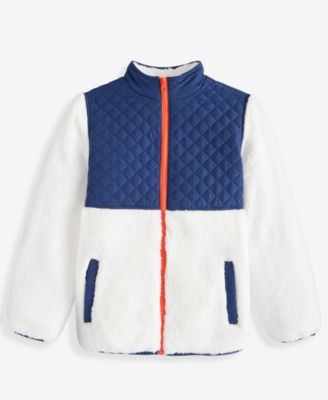 Epic Threads - Boys 4-20 Colorblocked Faux-Sherpa Jacket
