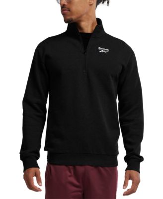Reebok - Men's Identity Regular-Fit Quarter-Zip Fleece Sweatshirt