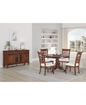 Furniture - Daria 5 Pc. Dining Set (Round Table & 4 Side Chairs)