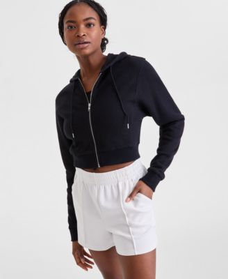 ID Ideology - Women's Cropped Full-Zip Knit Hoodie