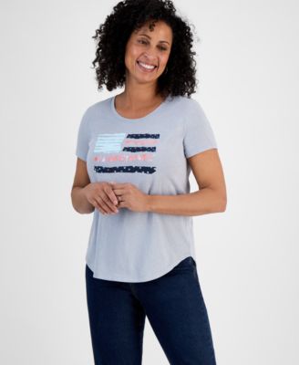 Style & Co - Women's Flag-Graphic Short-Sleeve Top
