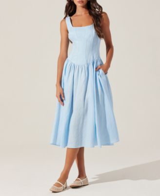 ASTR the Label - Women's Thierry Linen Corset Dress