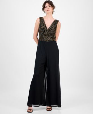 Connected - Women's Wide-Leg Animal Jumpsuit