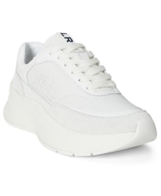 Lauren Ralph Lauren - Women's Franky Tumbled Leather & Suede Sneaker