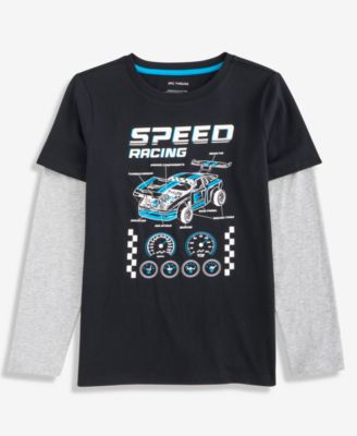 Epic Threads - Boys 5-20 Speed Racing Layered-Look T-Shirt