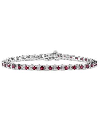 EFFY Collection - Gemstone & Diamond (1/4 ct. t.w.) Tennis Bracelet in Sterling Silver