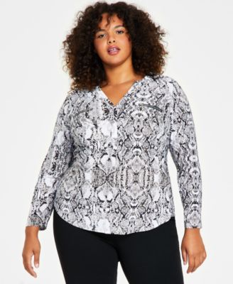 I.N.C. International Concepts - Zip-Pocket Blouse