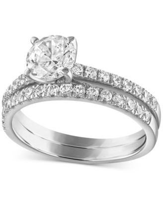 Alethea™ - Certified Diamond Bridal Set (1-1/2 ct. t.w.) in 14k White Gold featuring diamonds with the De Beers Code of Origin