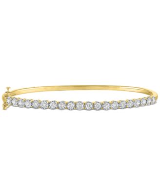 Forever Grown Diamonds - Lab-Grown Diamond Prong Bangle Bracelet (1 ct. t.w.) in Sterling Silver
