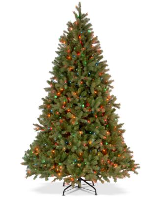 National Tree Company - 6.5' Feel Real&reg; Downswept Douglas Fir Hinged Tree With 650 Multicolor Lights