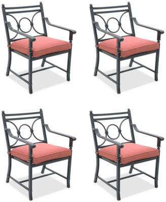Agio - Wythburn Mix and Match Scroll Outdoor Dining Chairs, Set of 4