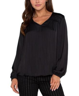Liverpool Los Angeles - Women's Smocked V-Neck Top